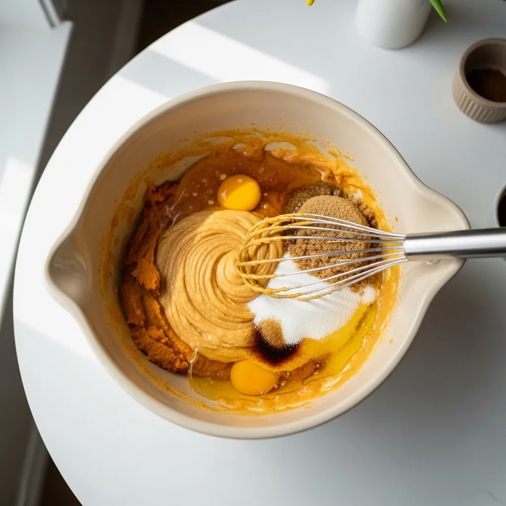 pumpkin bread wet ingredients white