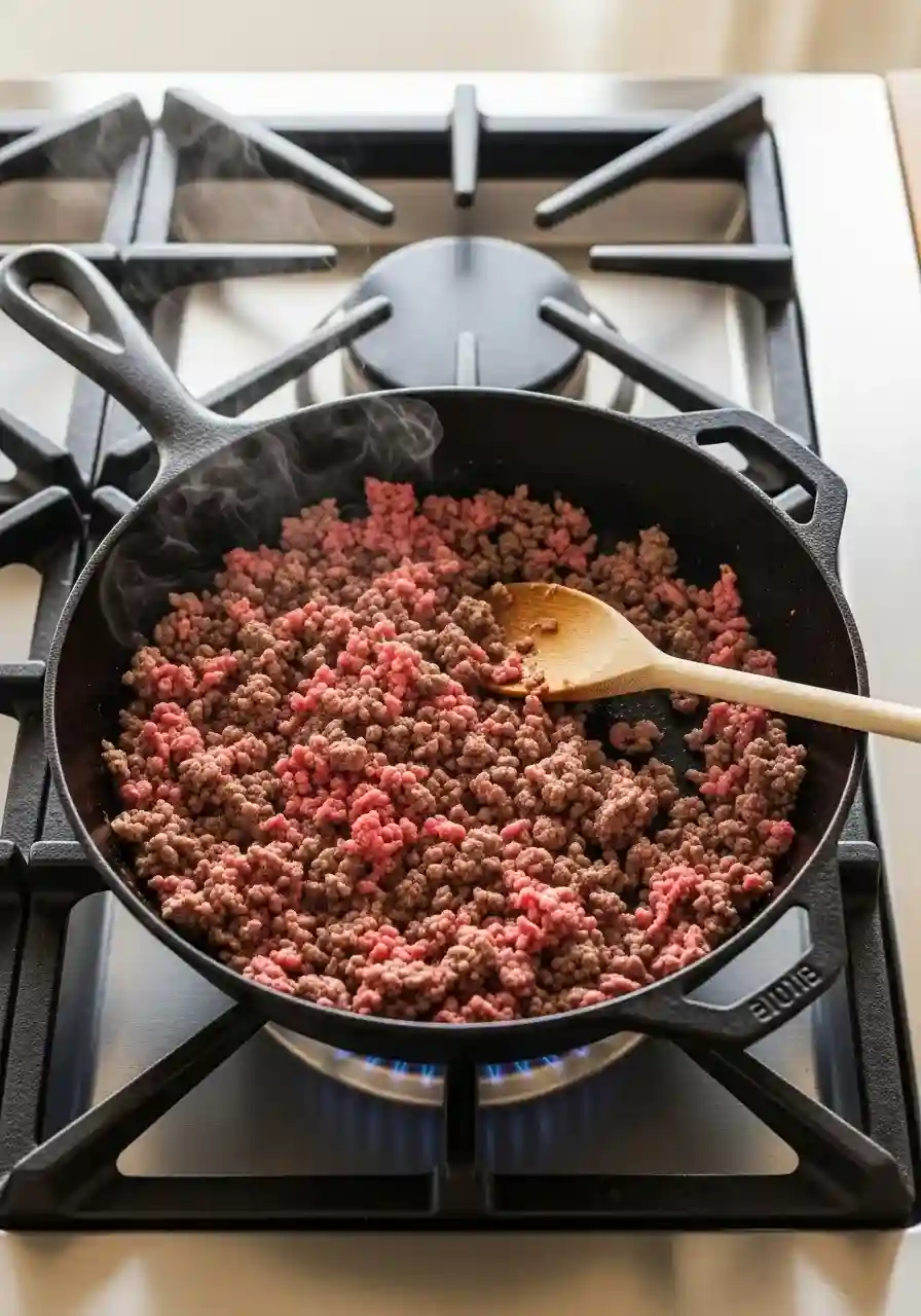 crockpot-stuffed-pepper-soup-step-1-brown-beef._compressed crockpot stuffed pepper soup step 1 brown beef. compressed