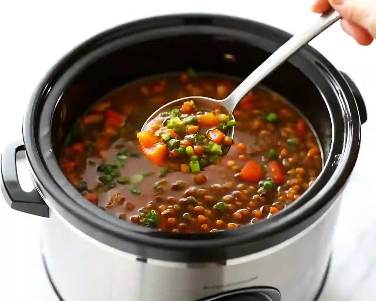 slow-cooker-curried-lentil-soup. (1)_compressed Finished slow cooker curried lentil soup ready to serve