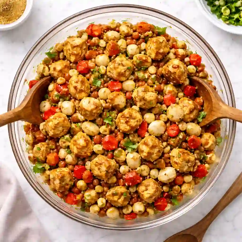 High Protein Dense Bean Salad with Chicken (The Ultimate Protein-Packed Lunch)